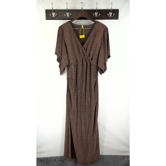 Women's Sparkle Sequin Formal Cocktail Holiday Dress Glitter Luxe Coquette 1X - Picture 3 of 7